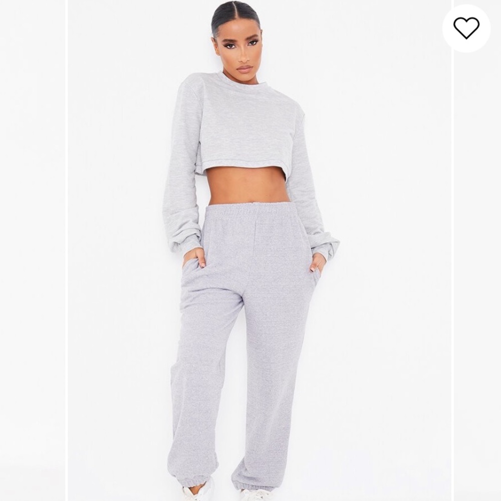 Grey Marl Casual Basic Joggers (NEW)